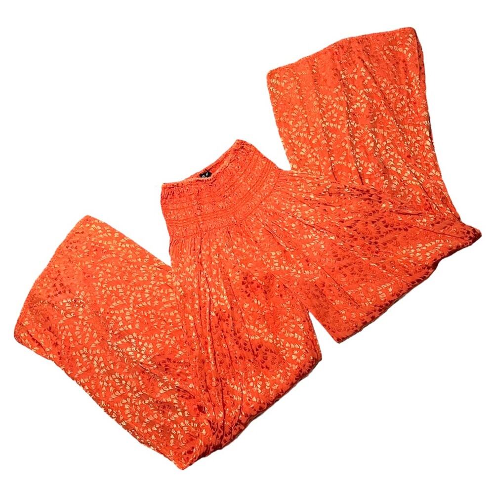 Urban Outfitters Jayleen Jacquard Puddle Pant Orange Size XS